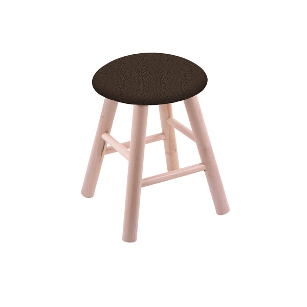 Oak Vanity Stool, Dark Cherry Finish, Canter Earth Seat